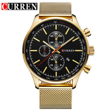 New CURREN Watches Luxury Top Brand Men Watch Full Steel Fashion Quartz-Watch Casual Male Sports Wristwatch Date Clock Relojes