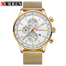 New CURREN Watches Luxury Top Brand Men Watch Full Steel Fashion Quartz-Watch Casual Male Sports Wristwatch Date Clock Relojes