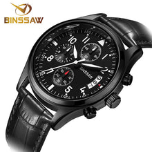 BINSSAW new men military watches original luxury fashion business stainless steel luminous sports quartz watch relogio masculino