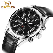 BINSSAW new men military watches original luxury fashion business stainless steel luminous sports quartz watch relogio masculino