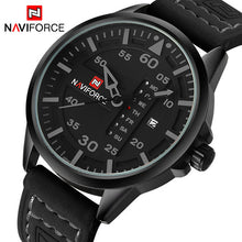 NAVIFORCE Luxury Brand Men Army Military Watches Men's Quartz Date Clock Man Leather Strap Sports Wrist Watch Relogio Masculino