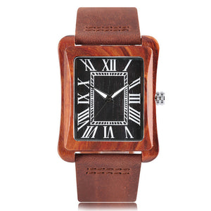 Stylish Wooden Watches for Men and Women Couple Lover's Gift Quartz Watch Fashion Nature Wood Bamboo Real Leather Band Relogio