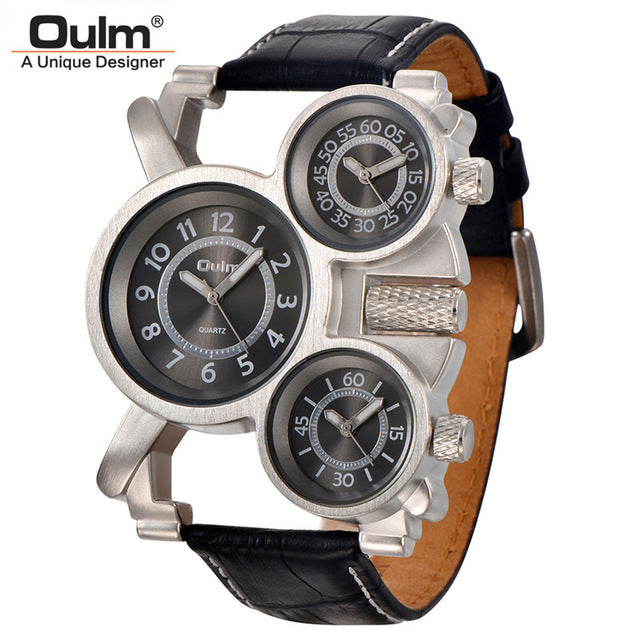 Watches Top Brand Luxury Famous Tag Men's Military Wrist Watch 3 Time Zone