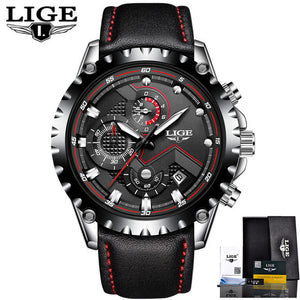 LIGE Watch Men Fashion Sport Quartz Clock Mens Watches Masculino
