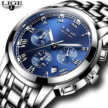 2017 New Watches Men Luxury Brand LIGE Chronograph Men Sports Watches Waterproof Full Steel Quartz Men's Watch Relogio Masculino