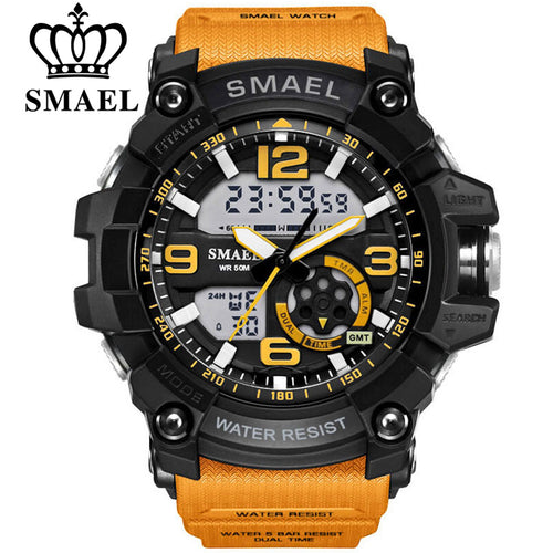 SMAEL Digital Watch Men Sport Super Cool Men's Quartz Sports Watches Luxury Brand LED Military Wristwatch Male xfcs