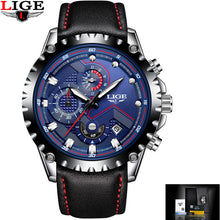 LIGE Watch Men Fashion Sports Quartz Clock Mens Watches Top Brand Luxury Full Steel Business Waterproof Watch Relogio Masculino