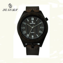 Fashion Quartz Wooden Watch Luxury Men Watches Wood Leather Watches Bamboo Dress Wristwatch for Male Relogio Masculino by SENORS
