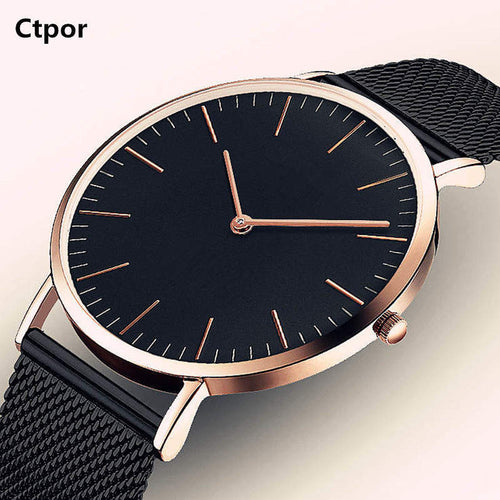 Ctpor Luxury Brand Watches No Logo Men Women Neutral Casual Fashion Clock Leather Nylon Quartz Horse Wrist watch relogio XF1007