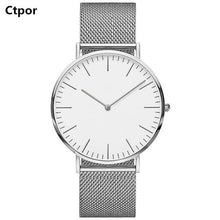 Ctpor Luxury Brand Watches No Logo Men Women Neutral Casual Fashion Clock Leather Nylon Quartz Horse Wrist watch relogio XF1007