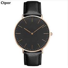 Ctpor Luxury Brand Watches No Logo Men Women Neutral Casual Fashion Clock Leather Nylon Quartz Horse Wrist watch relogio XF1007
