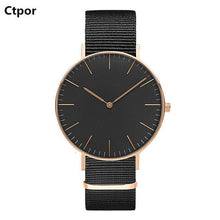 Ctpor Luxury Brand Watches No Logo Men Women Neutral Casual Fashion Clock Leather Nylon Quartz Horse Wrist watch relogio XF1007