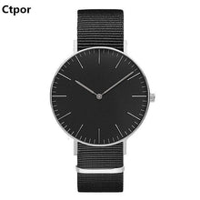 Ctpor Luxury Brand Watches No Logo Men Women Neutral Casual Fashion Clock Leather Nylon Quartz Horse Wrist watch relogio XF1007