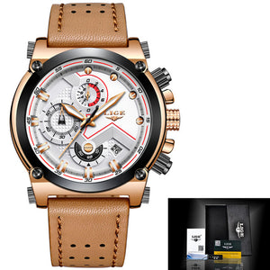 Reloje 2018 LIGE Men Watch Male Leather Automatic date Quartz Watches Mens Luxury Brand Waterproof Sport Clock Relogio Masculino