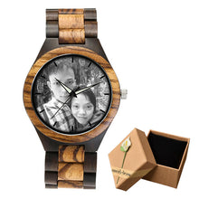 Unique Personality Private Photos Print on Wood Watch LOGO Customized Item Bamboo Wooden Watch Men Women Drop Shipping For Gift