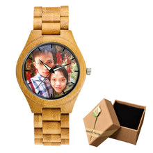 Unique Personality Private Photos Print on Wood Watch LOGO Customized Item Bamboo Wooden Watch Men Women Drop Shipping For Gift