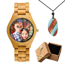 Unique Personality Private Photos Print on Wood Watch LOGO Customized Item Bamboo Wooden Watch Men Women Drop Shipping For Gift
