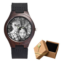 Unique Personality Private Photos Print on Wood Watch LOGO Customized Item Bamboo Wooden Watch Men Women Drop Shipping For Gift