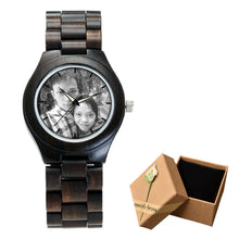 Unique Personality Private Photos Print on Wood Watch LOGO Customized Item Bamboo Wooden Watch Men Women Drop Shipping For Gift