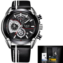 LIGE Mens Watches Top Brand Luxury Quartz Gold Watch Men Casual Leather Military Waterproof Sport Wrist Watch Relogio Masculino