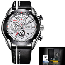 LIGE Mens Watches Top Brand Luxury Quartz Gold Watch Men Casual Leather Military Waterproof Sport Wrist Watch Relogio Masculino